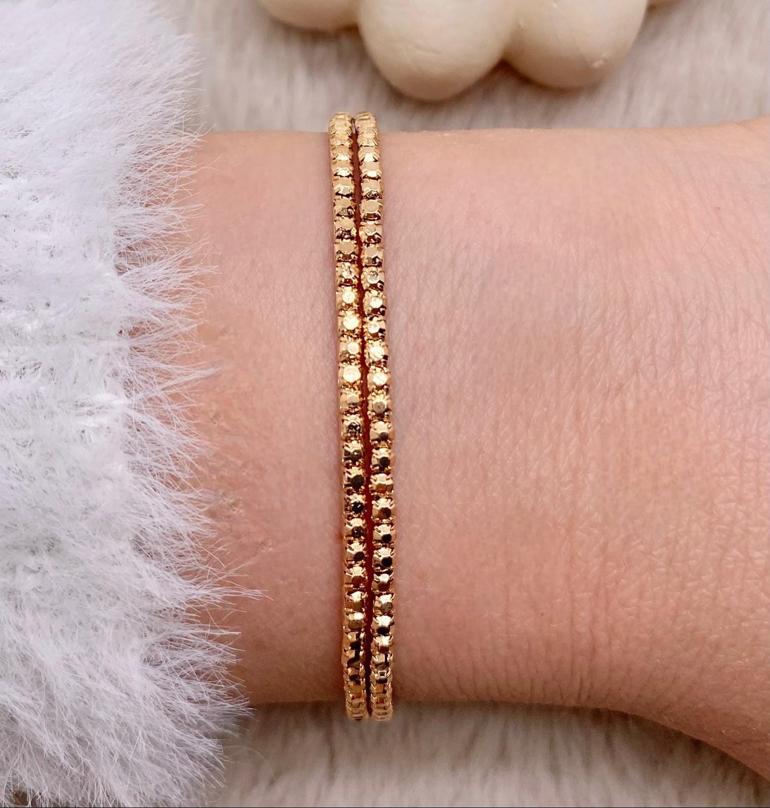 Esnek Gold Renk Su Yolu Bileklik (Adet)