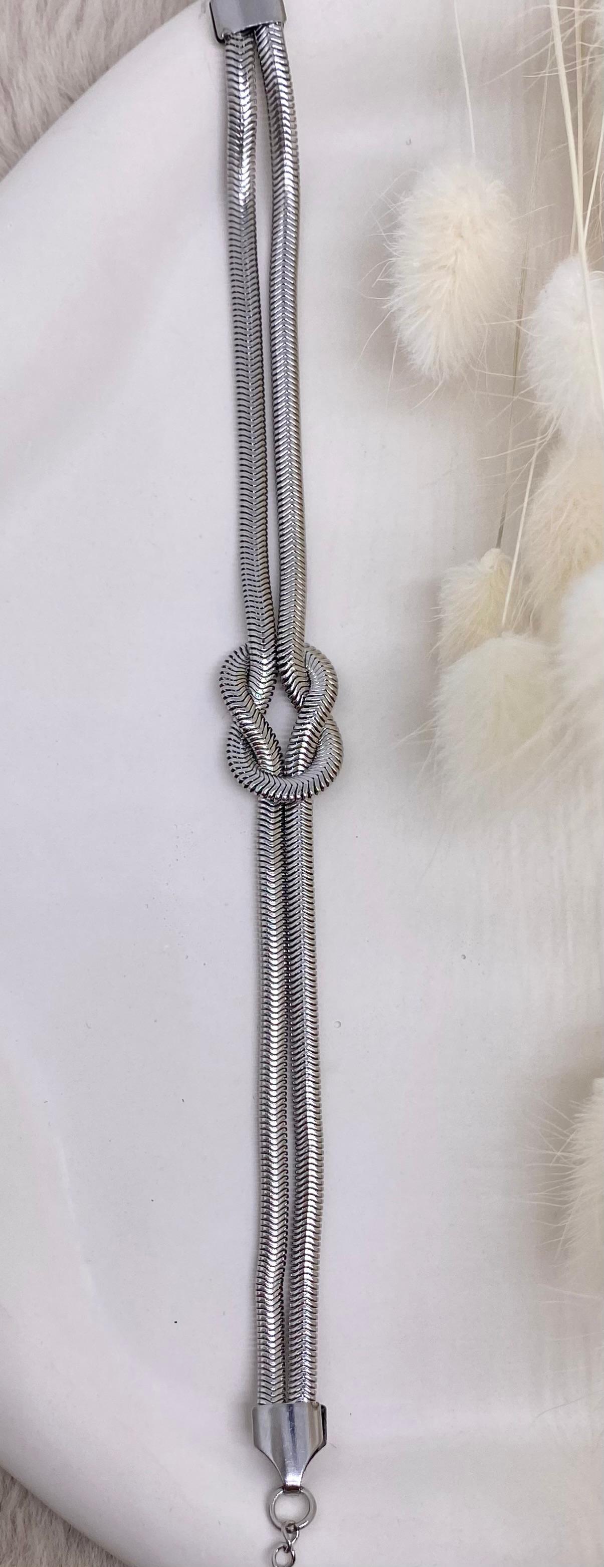Çelik Silver Sevgi Bağı Bileklik