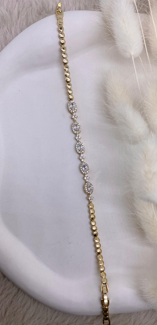 XUPING Zirkon Taşlı Gold Renk Bileklik