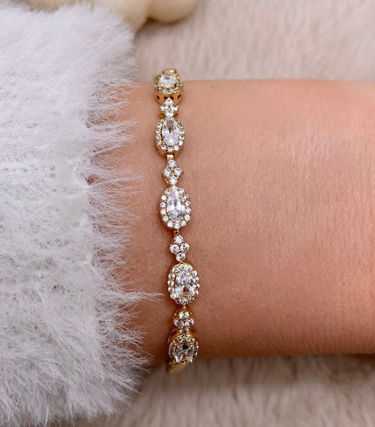 XUPING Zirkon Taşlı Gold Renk Bileklik