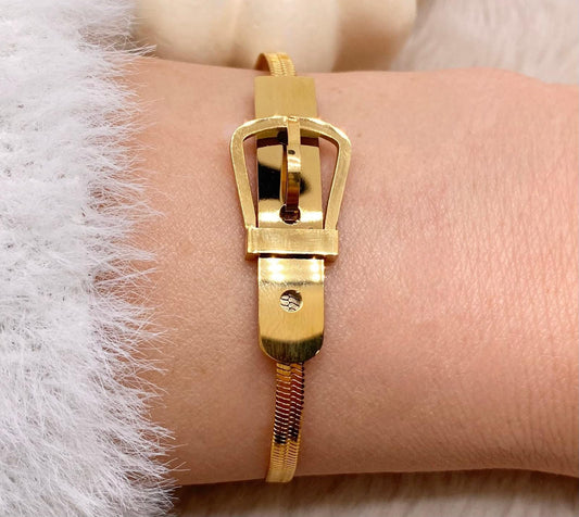 Kemer Choker Gold Renk Çelik Bileklik