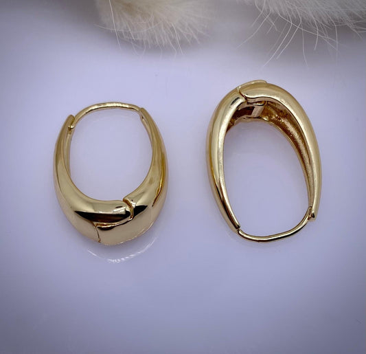 Damla Tasarım Gold Renk Çelik Küpe