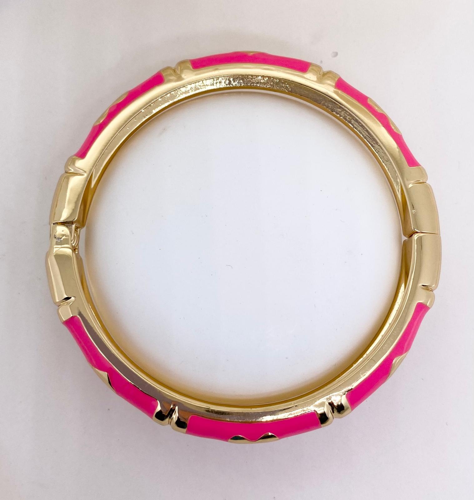 Mineli Çelik Gold Bilezik - Pembe